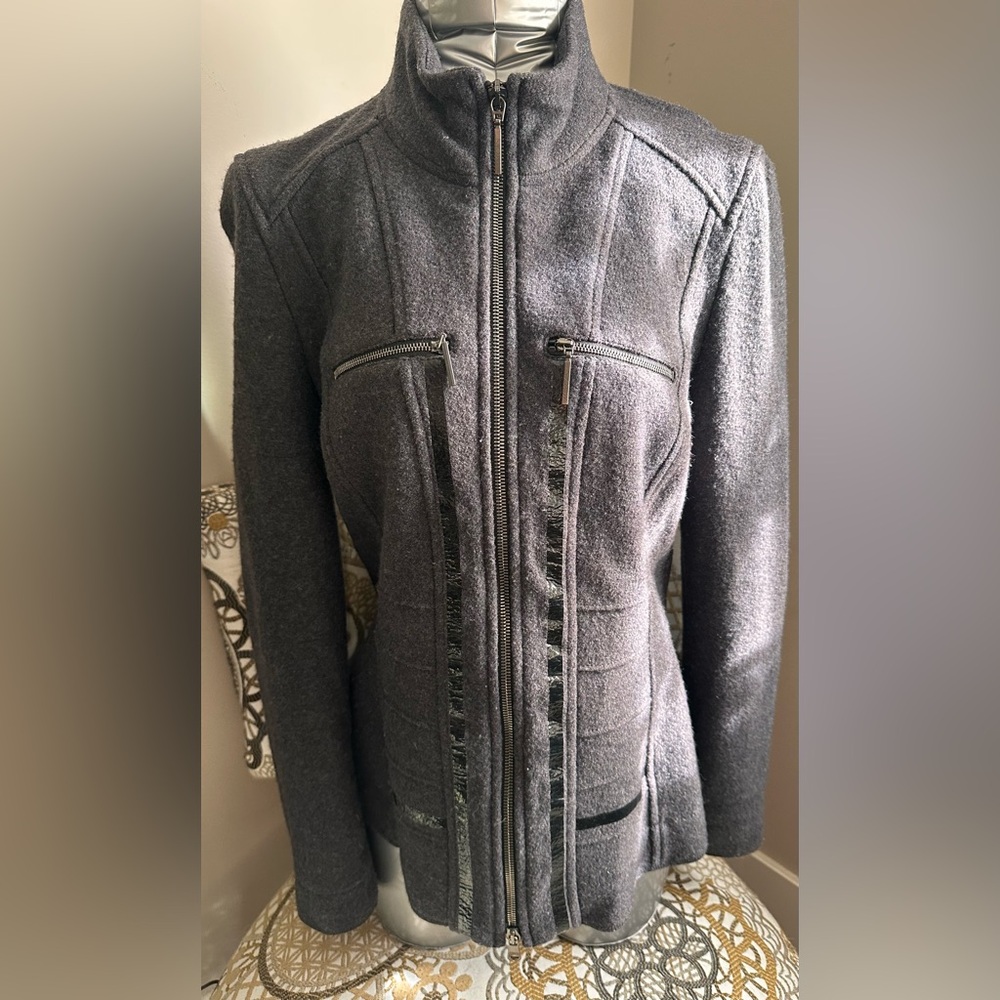 Marc Cain Women's Charcoal Virgin Wool Jacket
